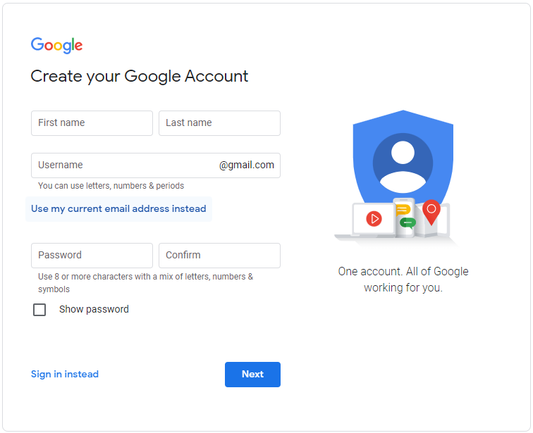 Google Account Setup